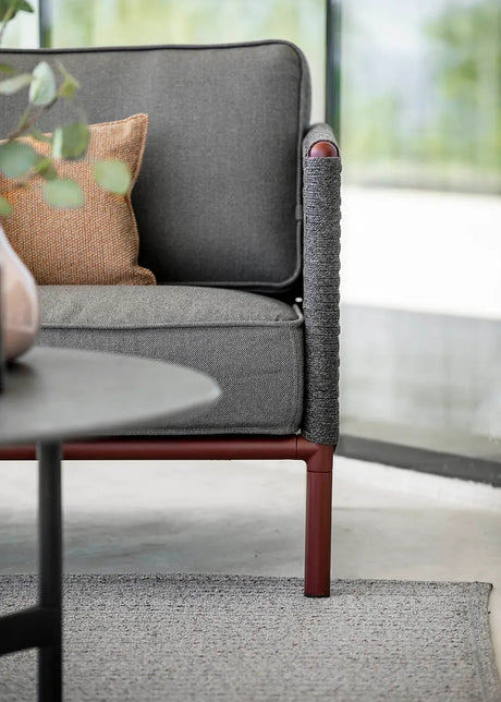 Encore 2-sits Soffa, Soft Rope från Cane-line - Lava grey-Dark grey - Jacobsen Plus