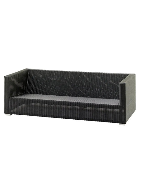 Chester 3-sits Loungesoffa från Cane-line - Graphite / Ingen dyna - Jacobsen Plus
