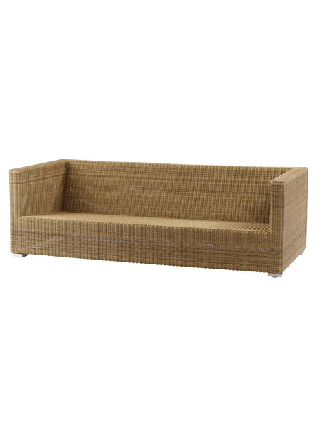 Chester 3-sits Loungesoffa från Cane-line - Graphite / Ingen dyna - Jacobsen Plus