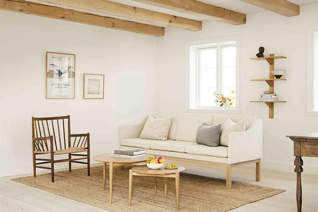 L43 MK46 Soffa, beige textil av Mogens Koch - 3 - Jacobsen Plus