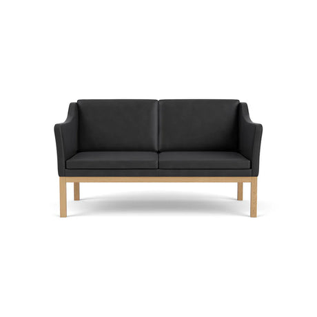 L45 MK154 2 pers. Soffa, svart läder av Mogens Koch - Jacobsen Plus