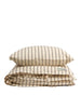 Bongusta - Percale-sängkläder, 140x200/60x63 cm, Kräm & bläck