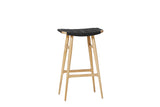 Freja barstol, ek, Leather Stripe Saddle Black från Stellar Works - 1 - Jacobsen Plus