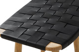 Freja barstol, ek, Leather Stripe Saddle Black från Stellar Works - 5 - Jacobsen Plus