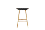 Freja barstol, ek, Leather Stripe Saddle Black från Stellar Works - 4 - Jacobsen Plus