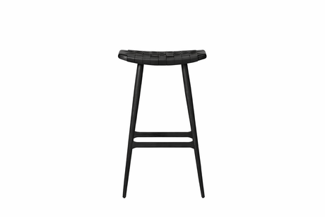 Freja barstol, svart ek, Leather Stripe Saddle Black från Stellar Works - 2 - Jacobsen Plus