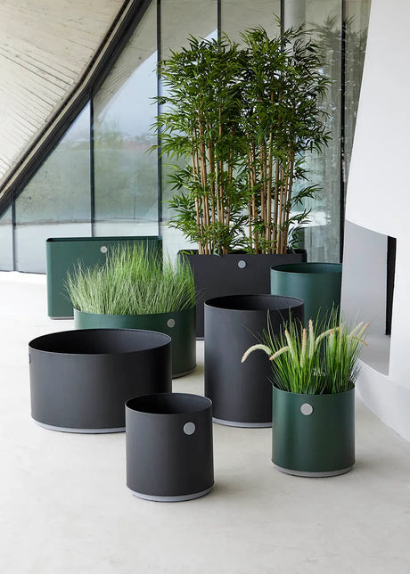 Grow Planteringslåda, rektangulär från Cane-line - Dark green-Taupe - Jacobsen Plus