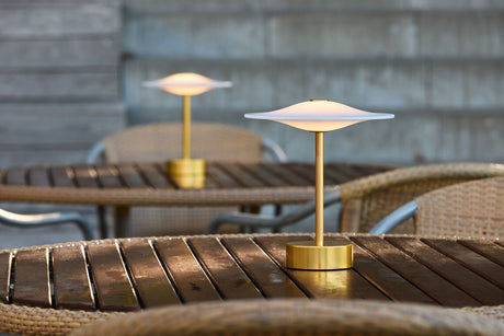 Sinus 22 Portabel bordslampa, mässing av Piet Hein - 5 - Jacobsen Plus