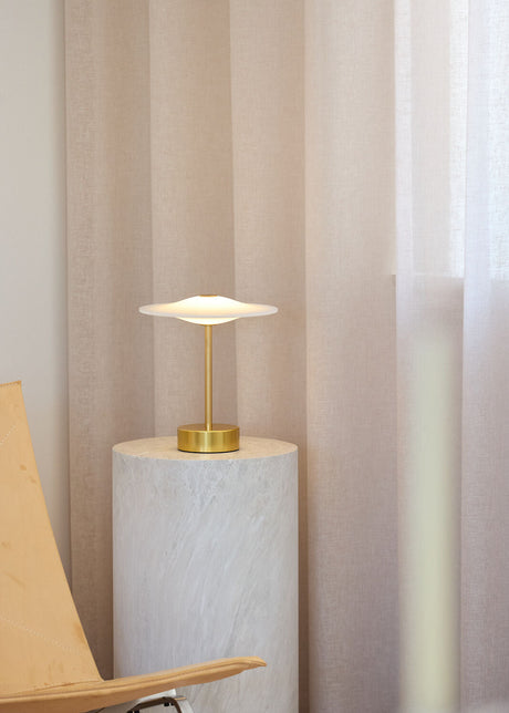 Sinus 22 Portabel bordslampa, mässing av Piet Hein - 2 - Jacobsen Plus