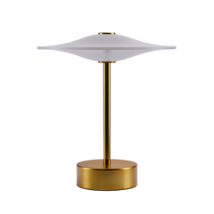 Sinus 22 Portabel bordslampa, mässing av Piet Hein