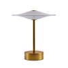 Sinus 22 Portabel bordslampa, mässing av Piet Hein