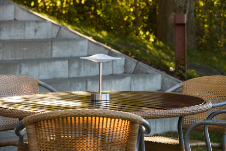 Sinus 22 Portabel bordslampa, stål av Piet Hein - 4 - Jacobsen Plus