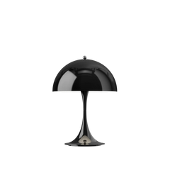 Panthella 250 portabel bordslampa, opak svart av Verner Panton