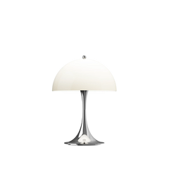 Panthella 250 Portable bordslampa, Krom Opal Beige av Verner Panton