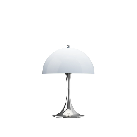 Panthella 250 Portabel bordslampa, Krom opalblågrå av Verner Panton - Jacobsen Plus