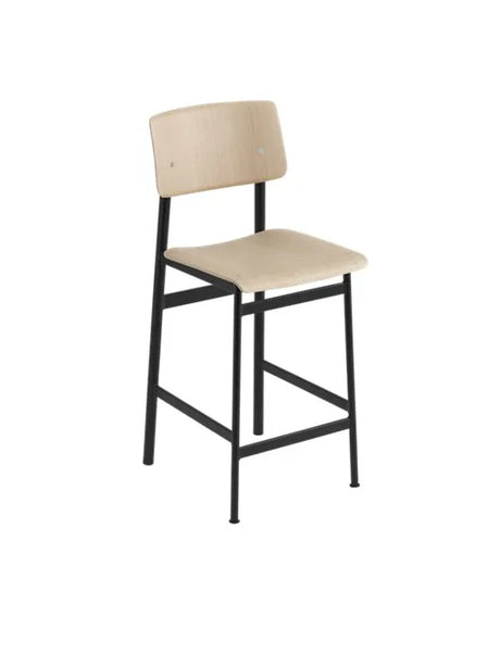 Loft bar stool från Muuto - Højde: 65 cm / Oak- black - Jacobsen Plus