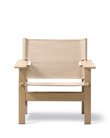 The Canvas Chair, ljus oljad ek naturfärgad canvas av Børge Mogensen - 5 - Jacobsen Plus
