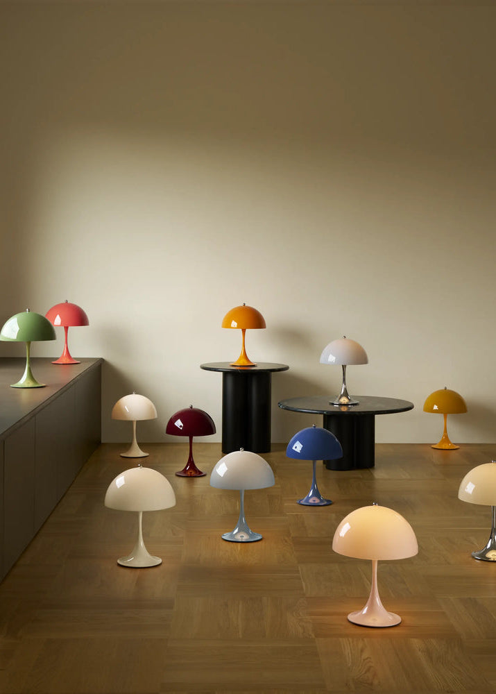 Panthella 250 Portabel bordslampa, Opalblå av Verner Panton - 2 - Jacobsen Plus