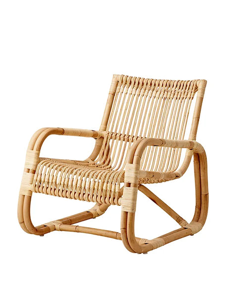 Curve loungestol för inomhusbruk från Cane-line - Natur rattan - Jacobsen Plus