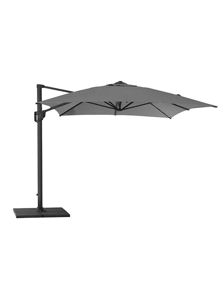 Hyde Luxe Parasoll, 3x4 m inkl. fot från Cane-line - Anthracite - Jacobsen Plus