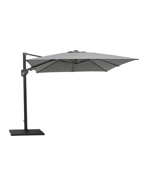 Hyde Luxe Parasoll 3x3 m. med tilt inkl. fot från Cane-line - Anthracite - Jacobsen Plus