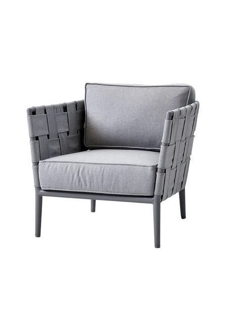 Conic Loungestol inkl. Dynset från Cane-line - Light grey - Jacobsen Plus