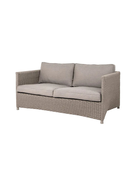 Diamond 2-sits Soffa inkl. dyna från Cane-line - Grafit / Grå Cane-line Natté dyna - Jacobsen Plus
