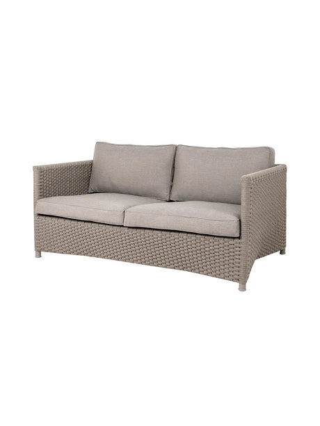 Diamond 2-sits Soffa inkl. dyna från Cane-line - Grafit / Grå Cane-line Natté dyna - Jacobsen Plus