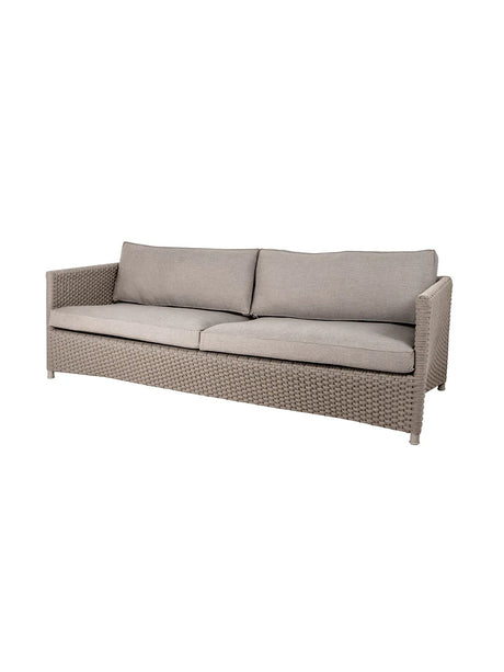 Diamond 3-sits Soffa inkl. dyna från Cane-line - Grafit / Grå Cane-line Natté dyna - Jacobsen Plus