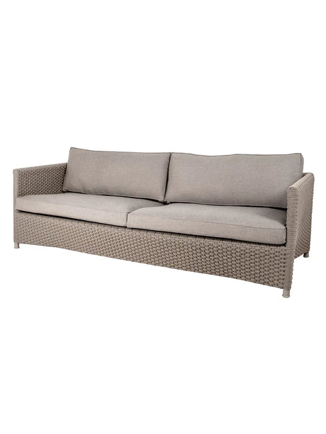 Diamond 3-sits Soffa inkl. dyna från Cane-line - Grafit / Grå Cane-line Natté dyna - Jacobsen Plus