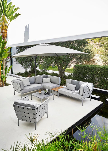 Conic Loungestol inkl. Dynset från Cane-line - Light grey - Jacobsen Plus