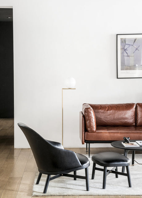 Bund loungestol, svart ek, Hallingdal 130 från Stellar Works - 2 - Jacobsen Plus