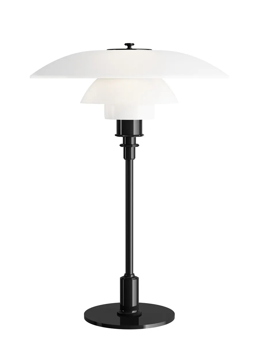 PH 3½-2½ Glas Bordslampa, svart metalliserad från Louis Poulsen
