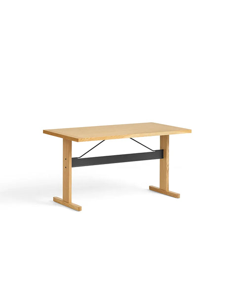 Passerelle skrivbord, L140 cm från Hay - Water-based lacquered oak / Ink black / Water-based lacquered oak - Jacobsen Plus