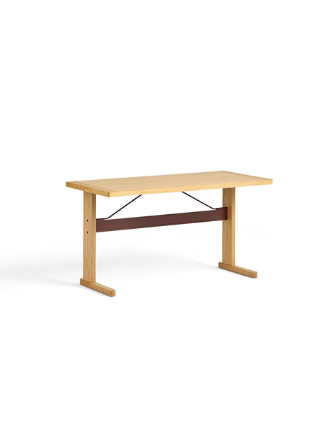 Passerelle skrivbord, L140 cm från Hay - Water-based lacquered oak / Ink black / Water-based lacquered oak - Jacobsen Plus