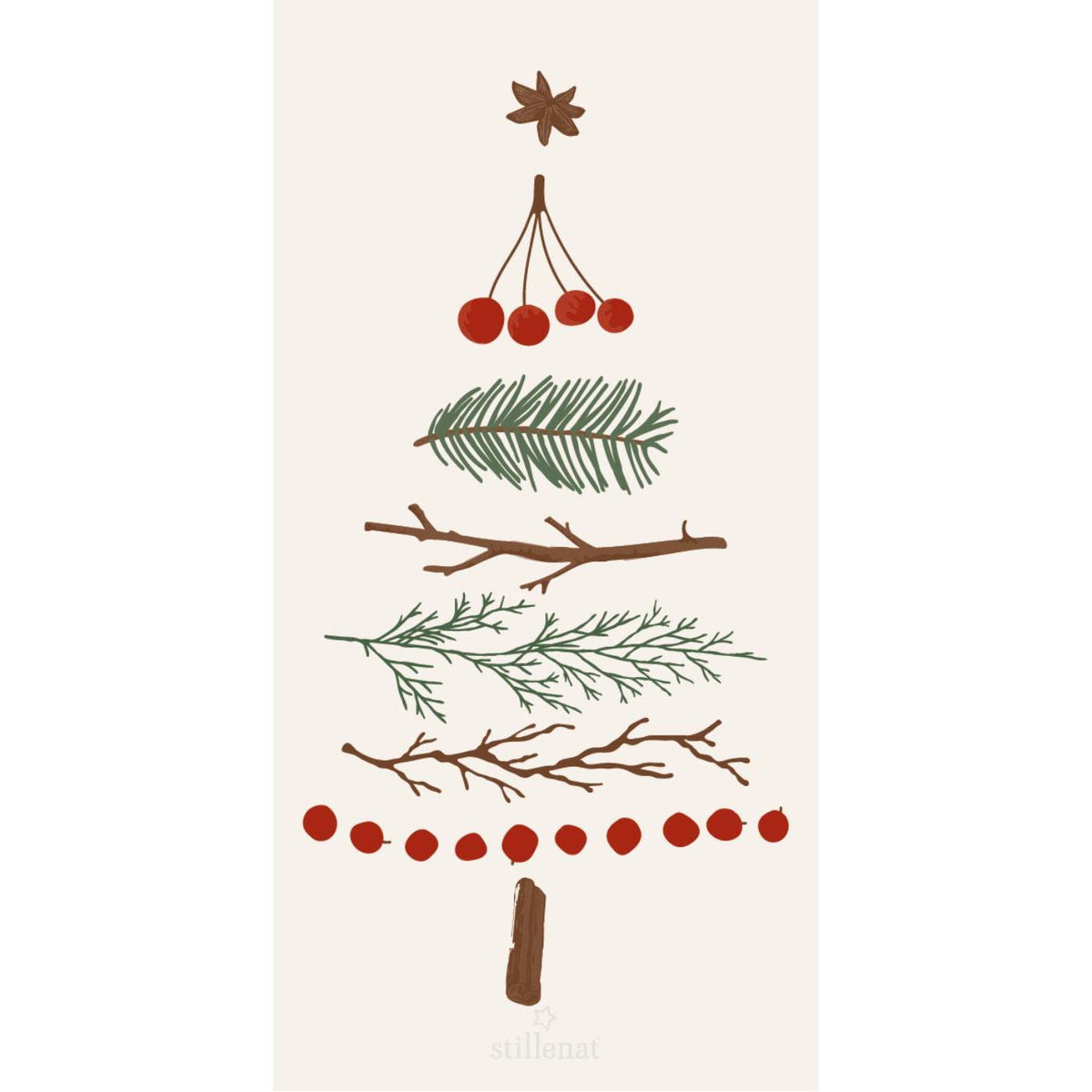 Servetter My Nostalgic Christmas – julmotiv från Ib Laursen - Naturens julgran - Jacobsen Plus