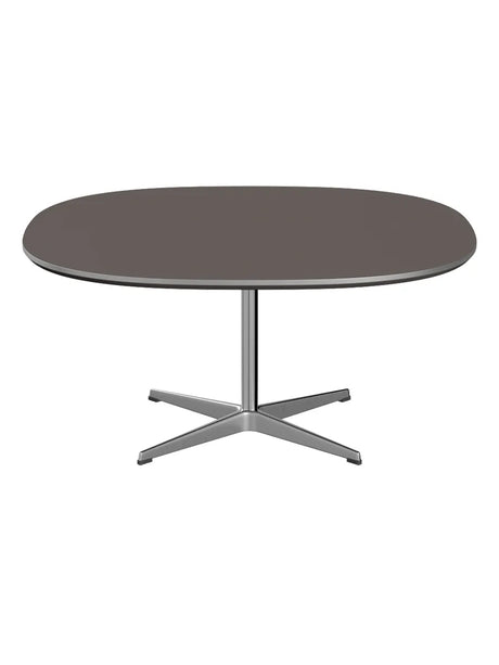Piet Hein A203 Soffbord, 100 x 100 cm från Fritz Hansen - Vit laminat m. alukant - Jacobsen Plus