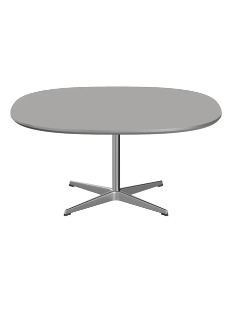 Piet Hein A203 Soffbord, 100 x 100 cm från Fritz Hansen - Vit laminat m. alukant - Jacobsen Plus