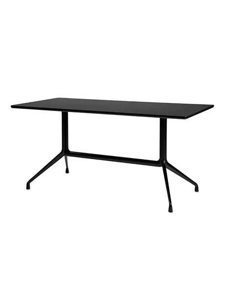 About a Table AAT10 Matbord från Hay - L 160 x D 80 x H 74 cm / Svart pulverlakeret aluminium / Svart linoleum - Jacobsen Plus