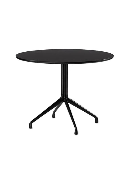 About a Table AAT20 Matbord från Hay - Ø 80 x H 74 cm / Svart pulverlakeret aluminium / Svart linoleum - Jacobsen Plus