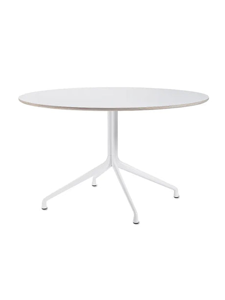 About a Table AAT20 Matbord från Hay - Ø 80 x H 74 cm / Svart pulverlakeret aluminium / Svart linoleum - Jacobsen Plus