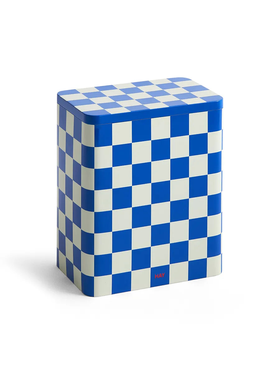 Tin Container från HAY - Large Blue-Off White - Jacobsen Plus