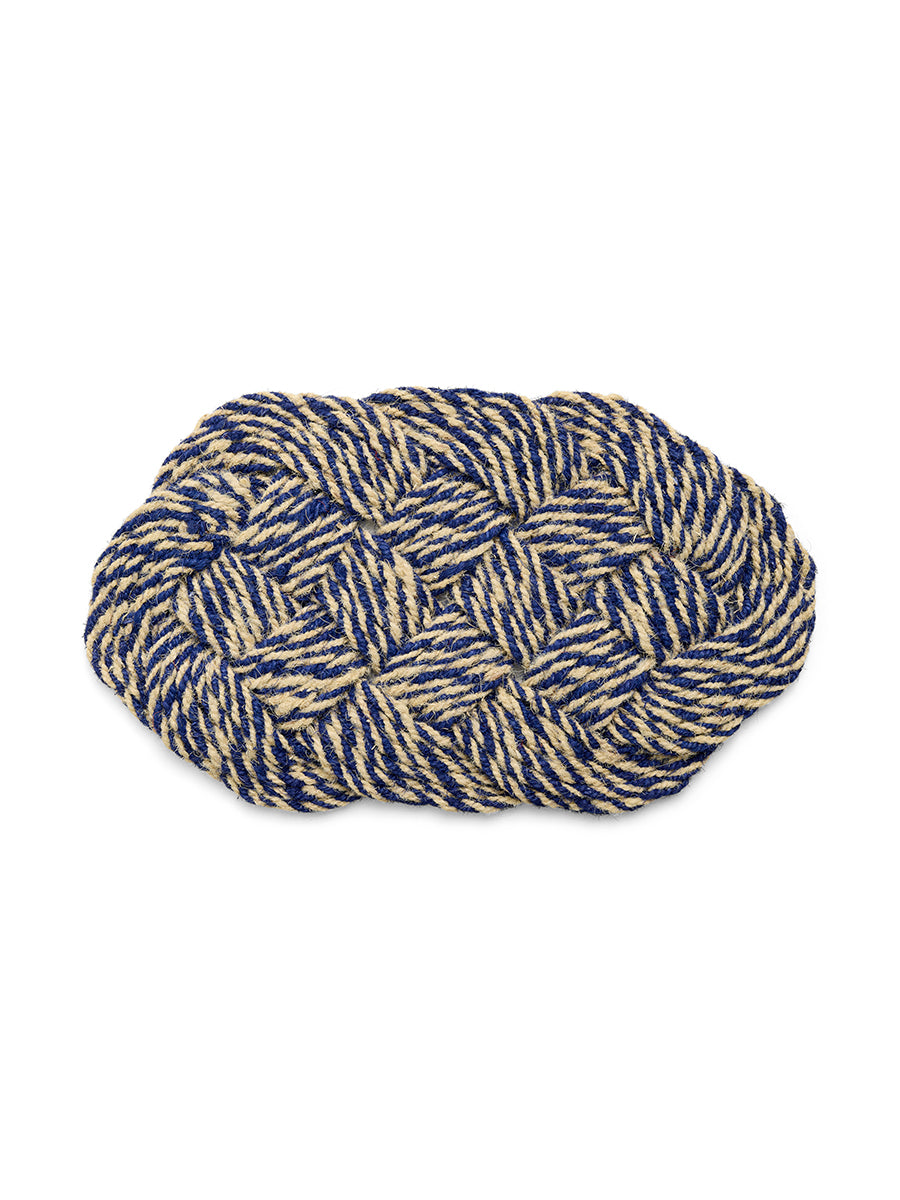 Coco Dörrmatta, Swirl från Hay - Blue and off-white - Jacobsen Plus