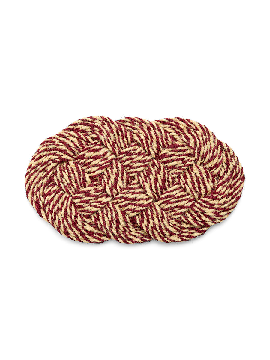 Coco Dörrmatta, Swirl från Hay - Bordeaux and off-white - Jacobsen Plus