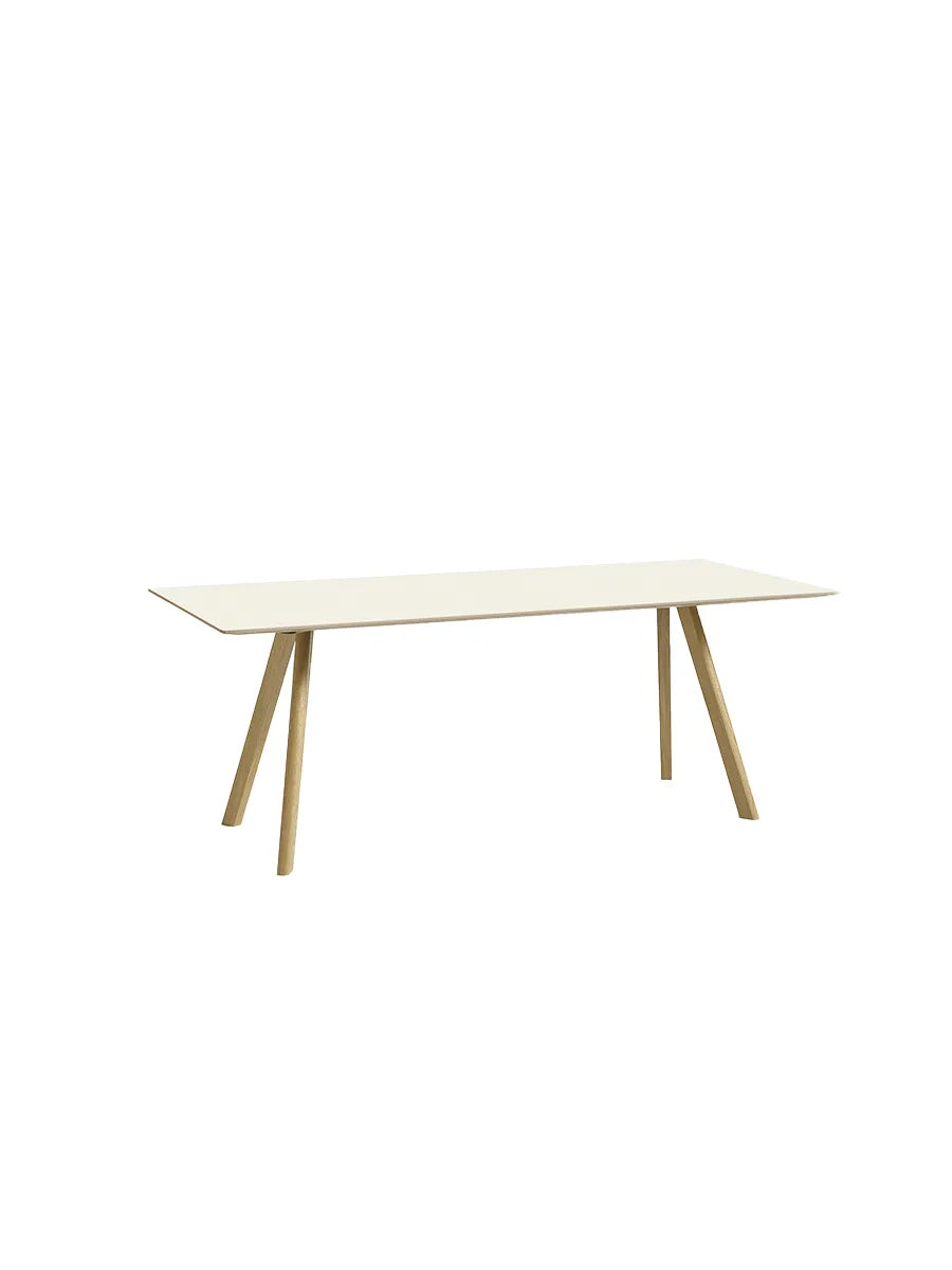 CPH30 bord, 200 cm från Hay - Off white linoleum / Lackerad eg - Jacobsen Plus