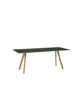 CPH30 bord, 200 cm från Hay - Grön linoleum / Lackerad eg - Jacobsen Plus