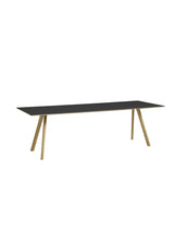 CPH30 bord, 250 cm från Hay - Svart linoleum / Lackerad eg / L: 250 x B: 90 x H: 74 cm - Jacobsen Plus