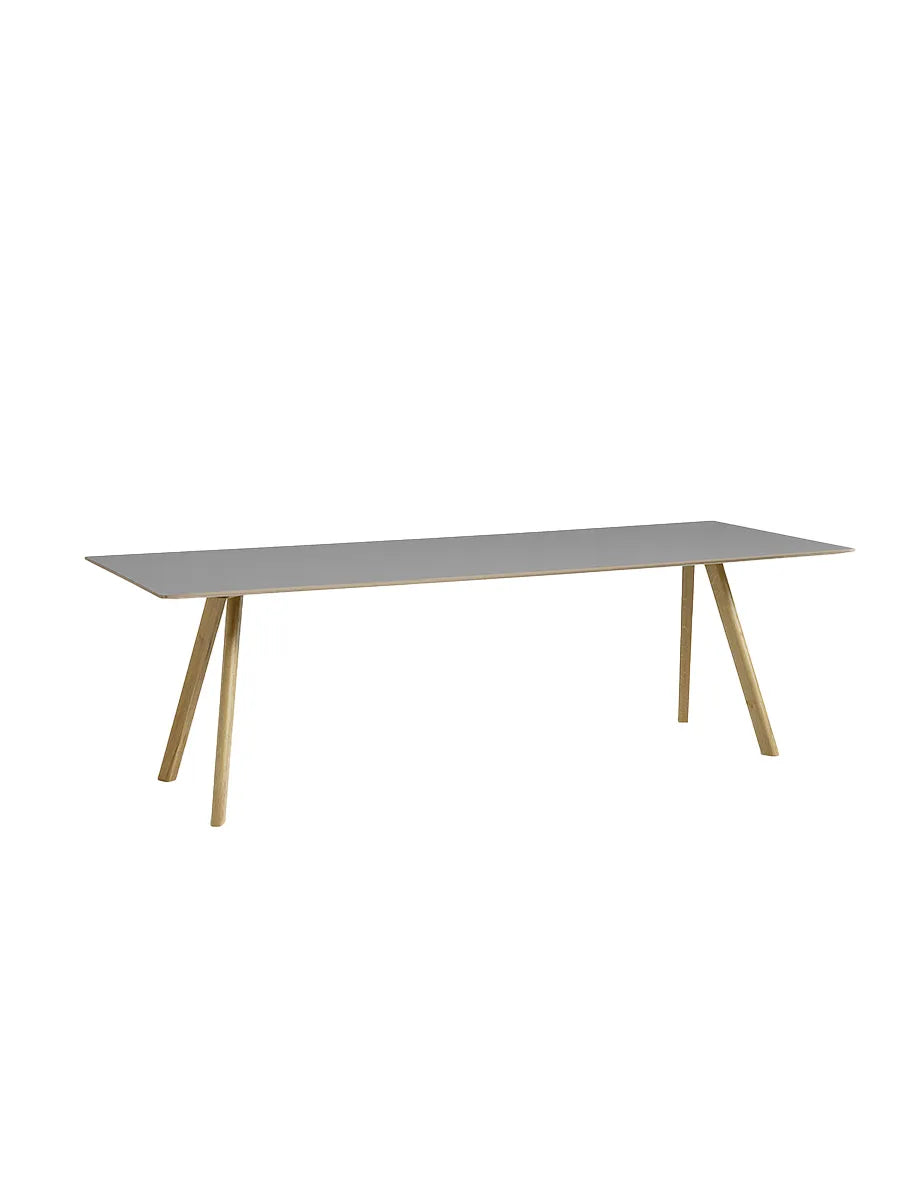 CPH30 bord, 250 cm från Hay - Grå linoleum / Lackerad eg / L: 250 x B: 90 x H: 74 cm - Jacobsen Plus