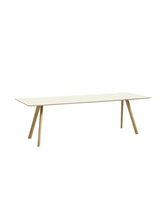 CPH30 bord, 250 cm från Hay - Off white linoleum / Lackerad eg / L: 250 x B: 90 x H: 74 cm - Jacobsen Plus
