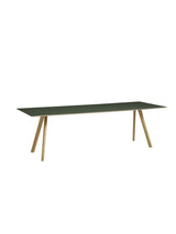 CPH30 bord, 250 cm från Hay - Grön linoleum / Lackerad eg / L: 250 x B: 90 x H: 74 cm - Jacobsen Plus